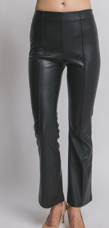 Faux Leather Flare Pants