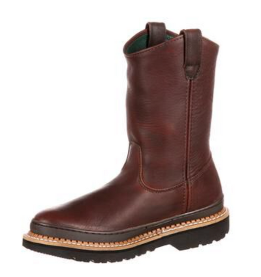 Georgia Boot - Wellington Pull-On Work Boot - Soggy Brown - G4274