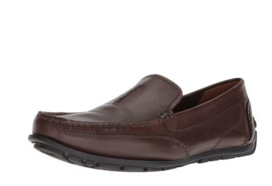 Clarks - #33159 - DARK BROWN LOAFER SLIP ON Leather Shoes BENERO RACE