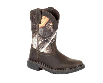 Rocky- RKW0258- KIDS' RIDE FLX WATERPROOF WESTERN BOOT- REALTREE CAMO