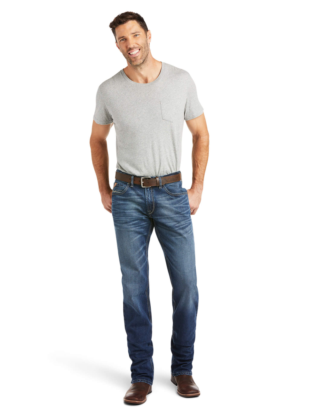 Ariat- 10037968- M4 Low Rise Stretch 3D Clovis Stackable Straight Leg Jean- Ford