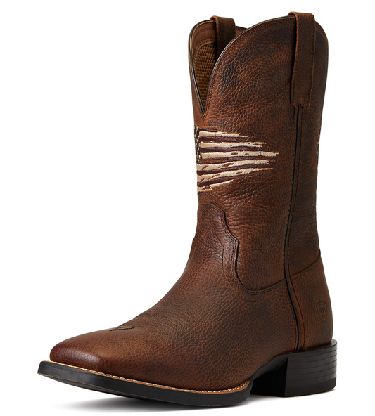 Ariat - 10040275- Men's Sport All Country Western Boot- Cliff Brown