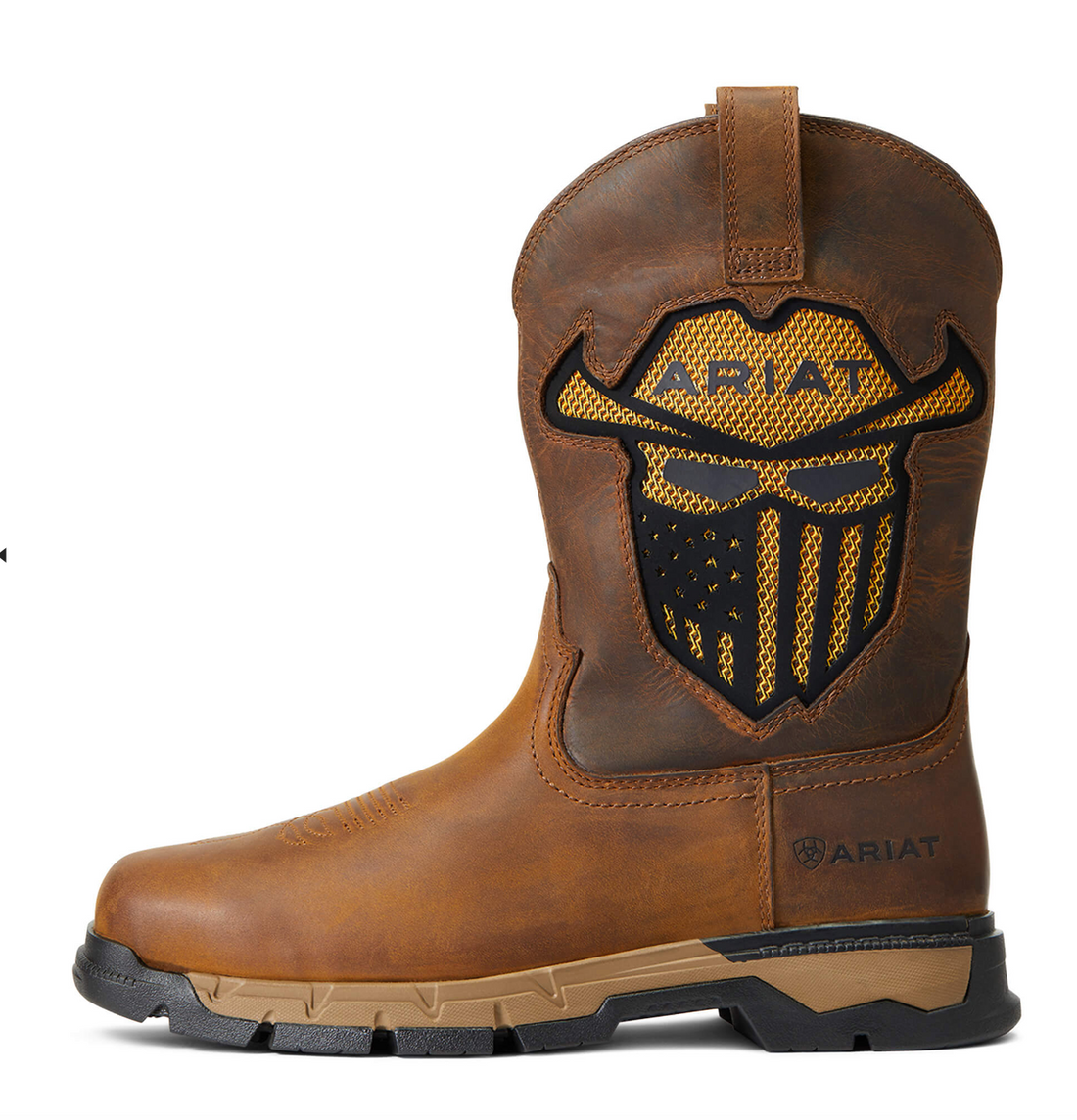 Ariat- 10040436- Rebar Flex Western VentTEK Incognito Work Boot- Dark Earth