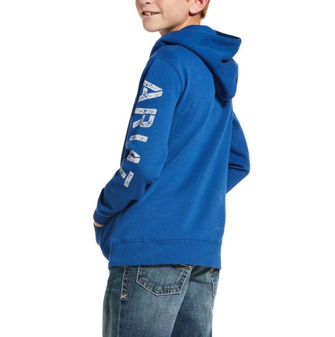 Ariat - Boy’s Children's Classic Screen Print Logo Cobalt Hoodie - #10033033