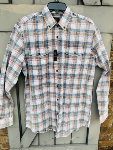 Men's L/S Washed Plaid Shirt