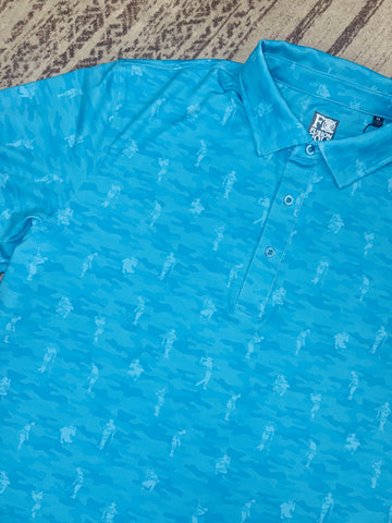 Golfing Men Camo Print Polo