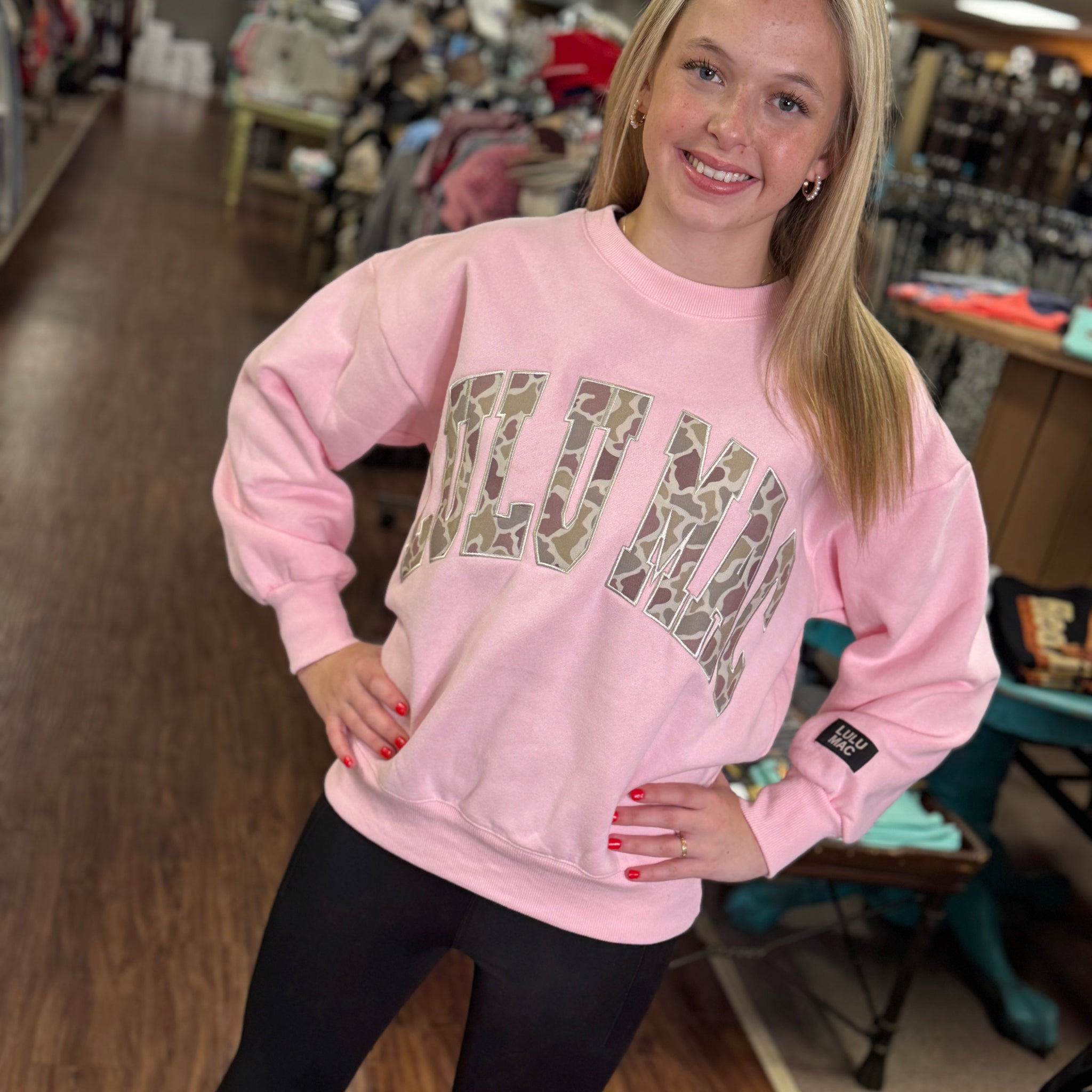 LuLu Mac Sweatshirt | Light Pink | Camo