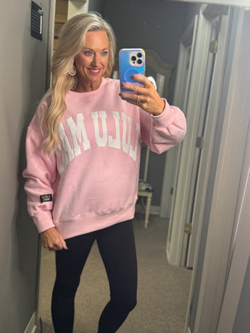 Lulu Mac Sweatshirt | Light Pink/White