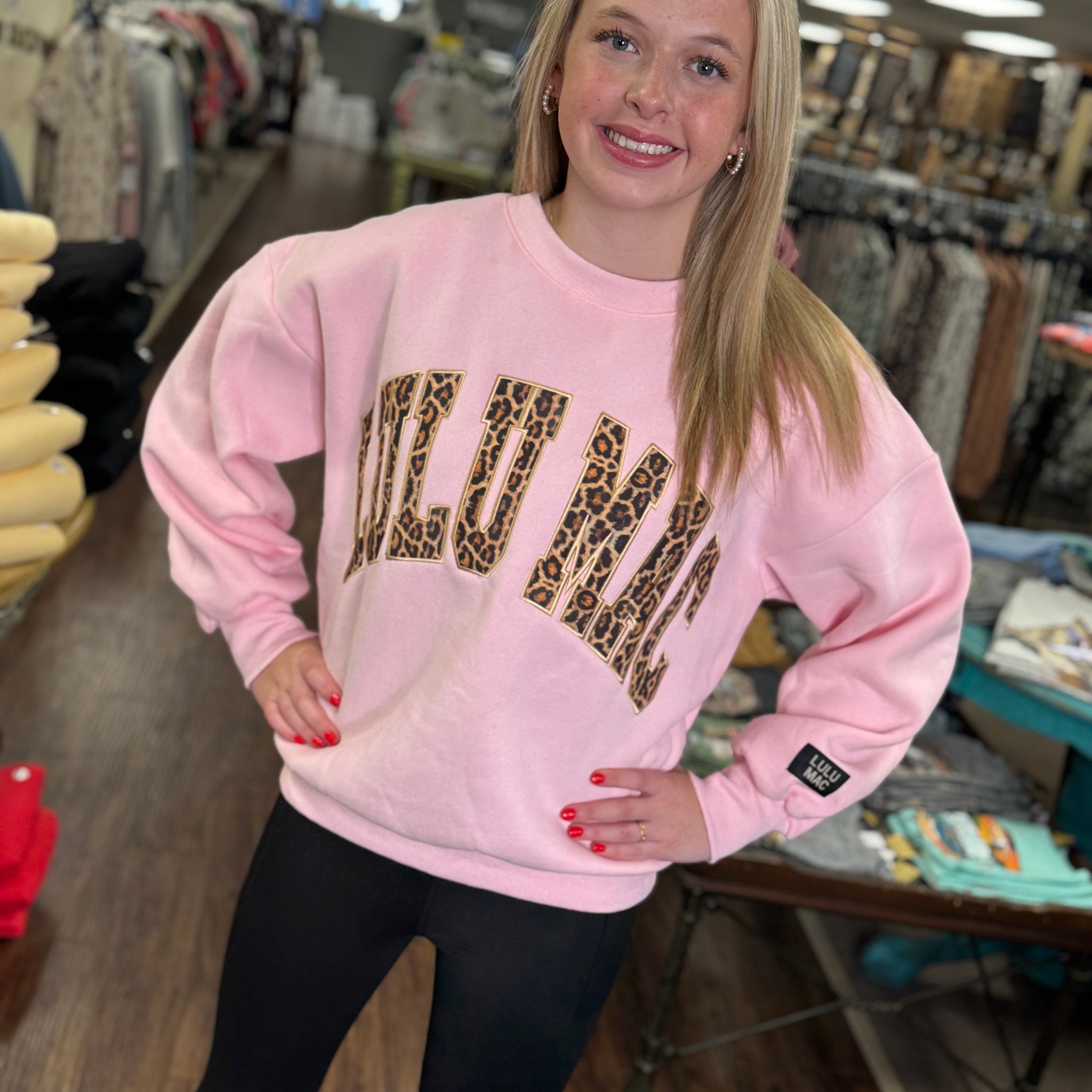 LuLu Mac Sweatshirt | Pink | Leopard