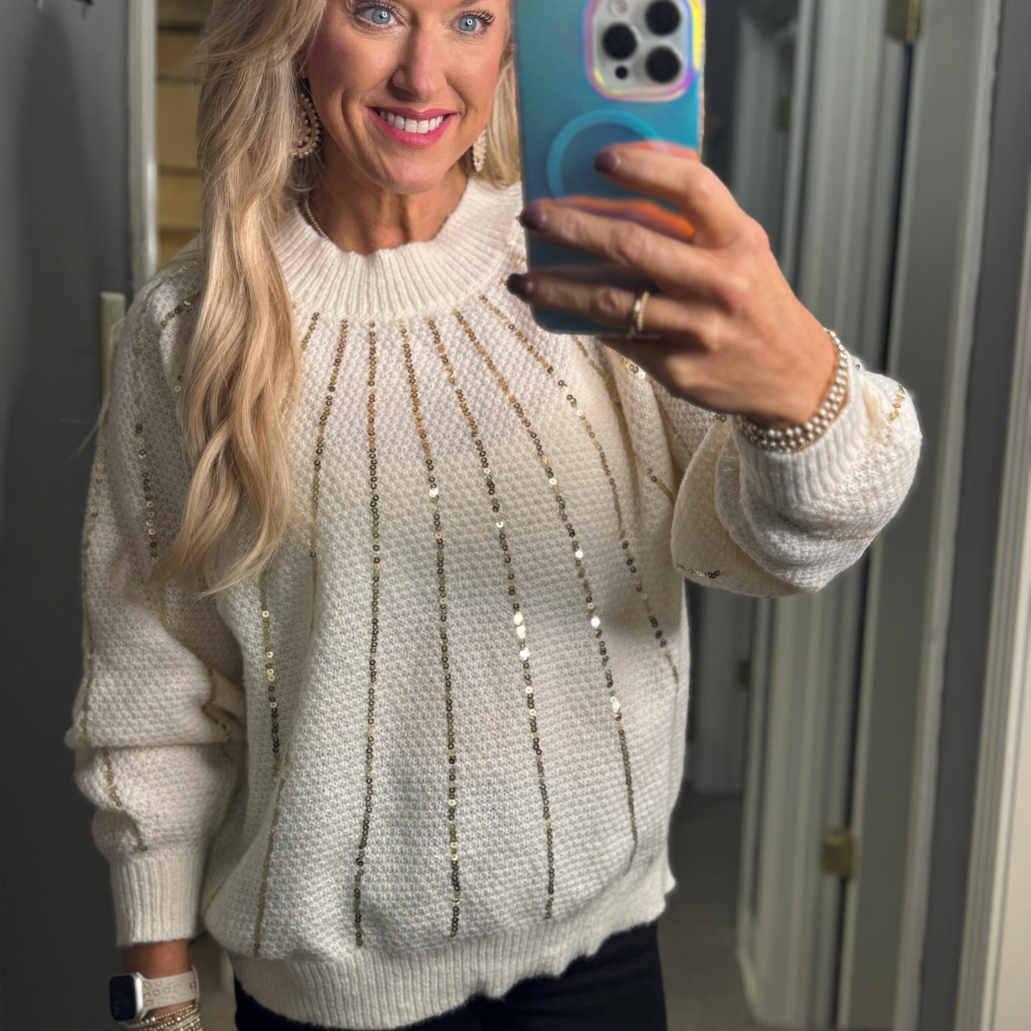 Add The Gold Sparkle Top