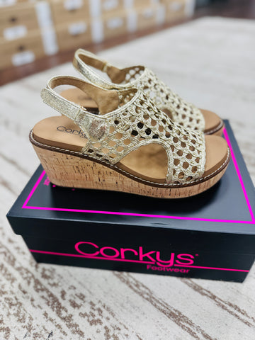 Corky's | Carley | Gold Woven Sandal