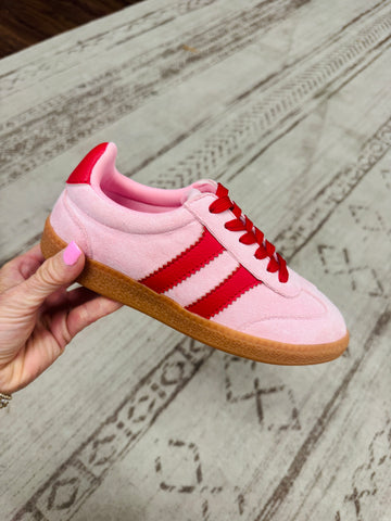Corky's Heads Up Sneakers - Pink Red Combo