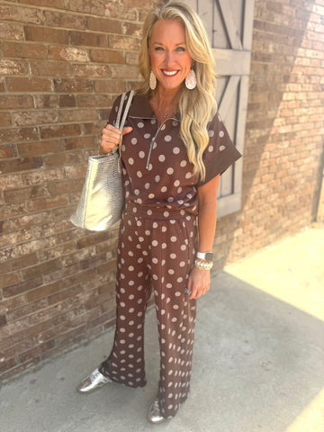 The Classic Brown Polka Dot Set
