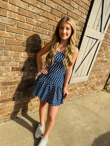 Charming Game Day Polka Dot Dress