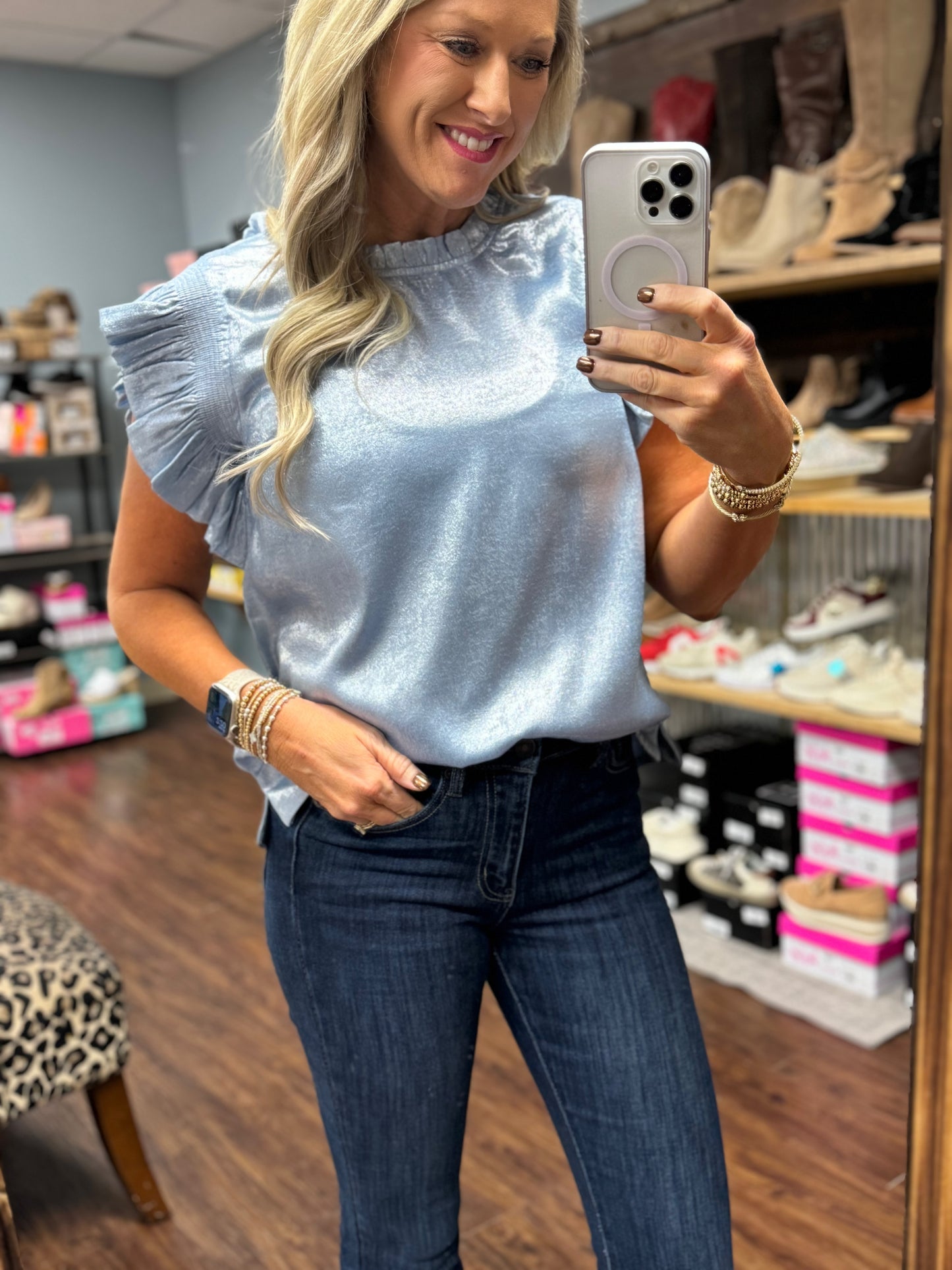 Sparkle an Shine Metallic Top