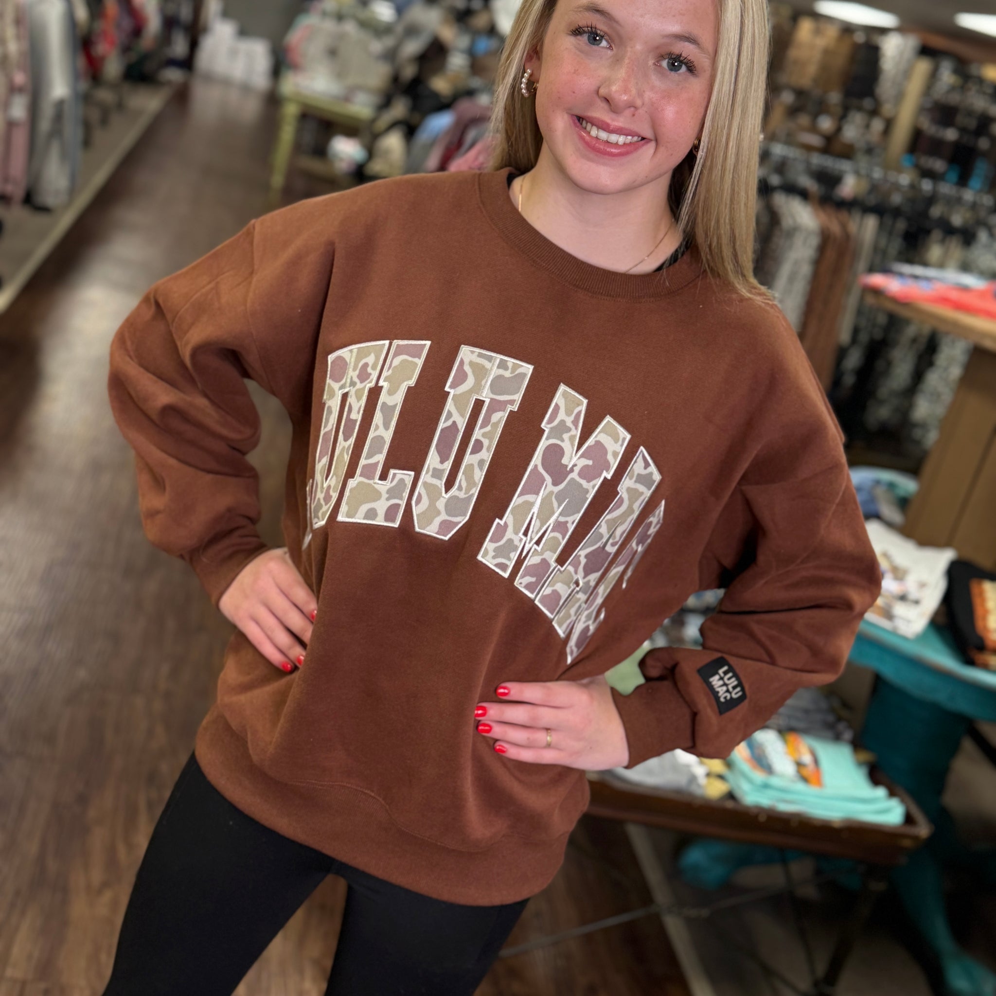 LuLu Mac Sweatshirt | Brown | Camo