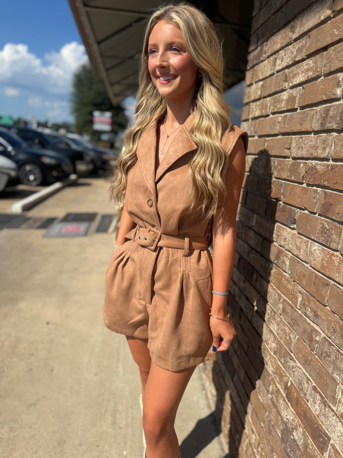 The Fall Suede Romper