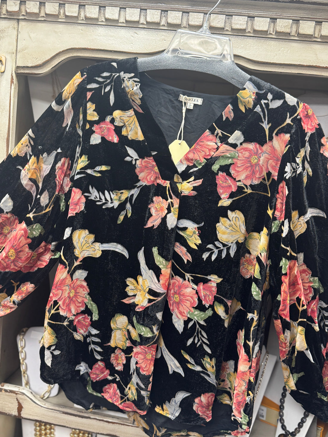 Stunning Velvet Flower Top