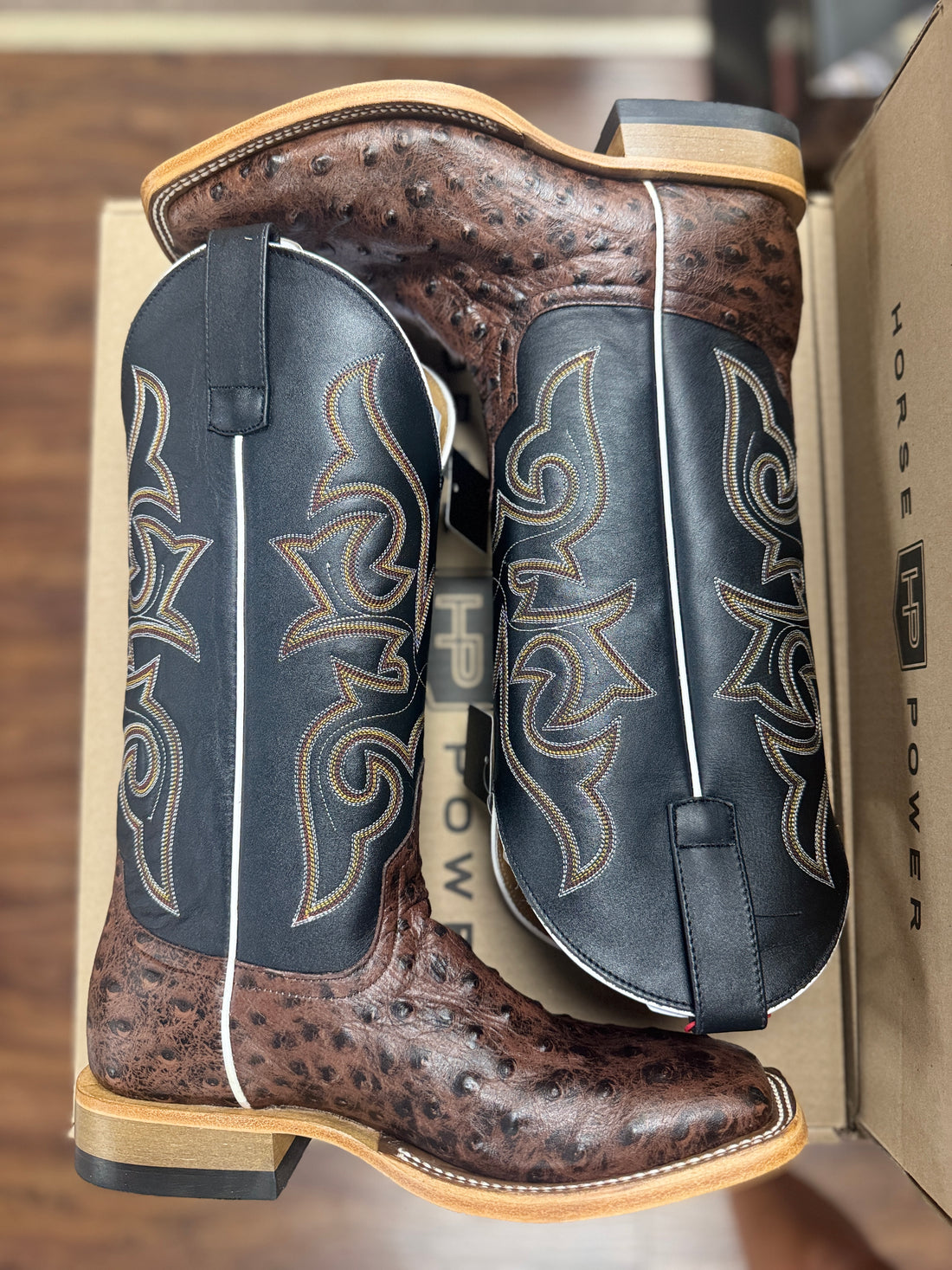 Horse Power HP2504 Brown Ostrich Print Boot