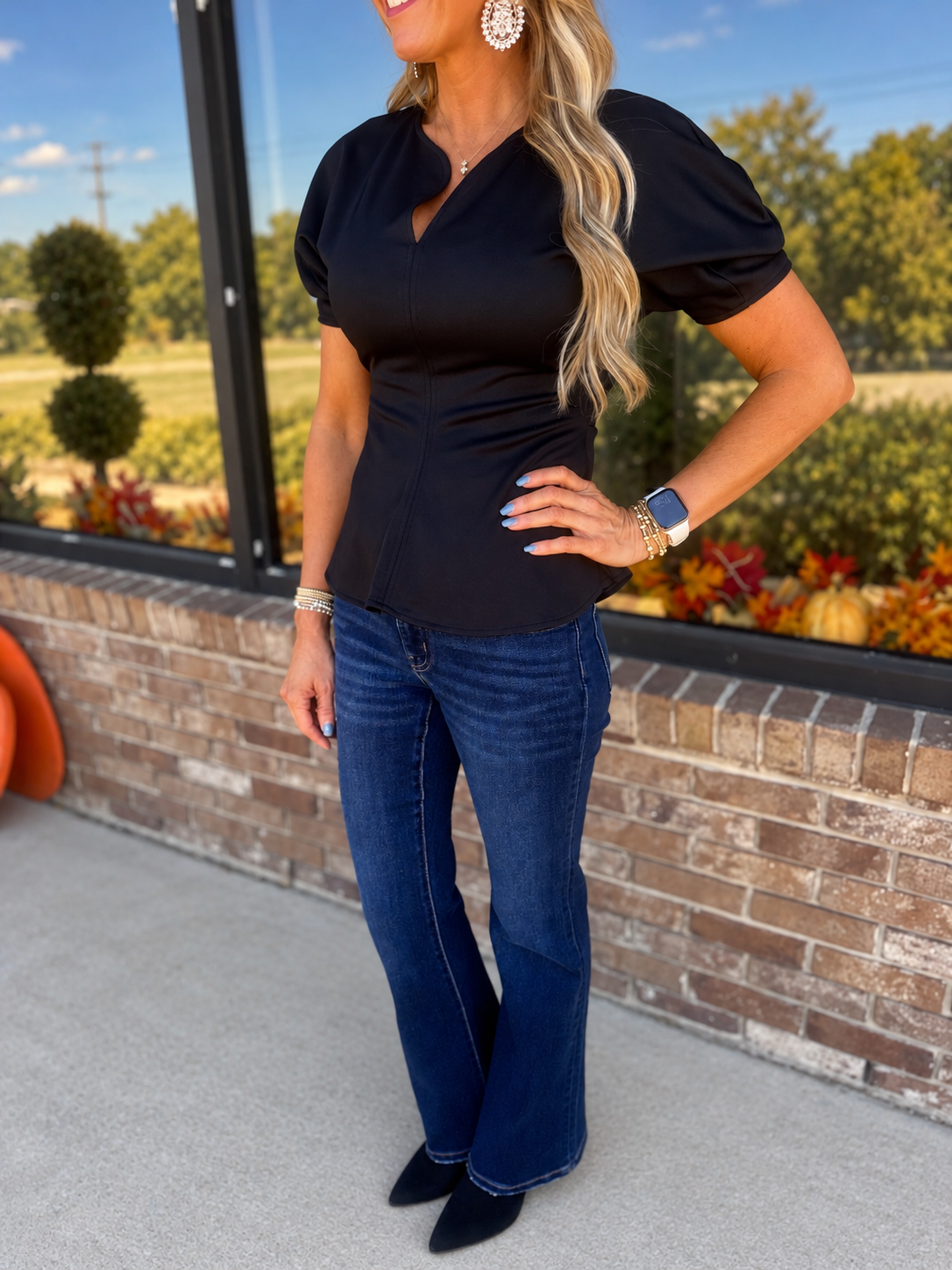 Charming Elegant Peplum Top