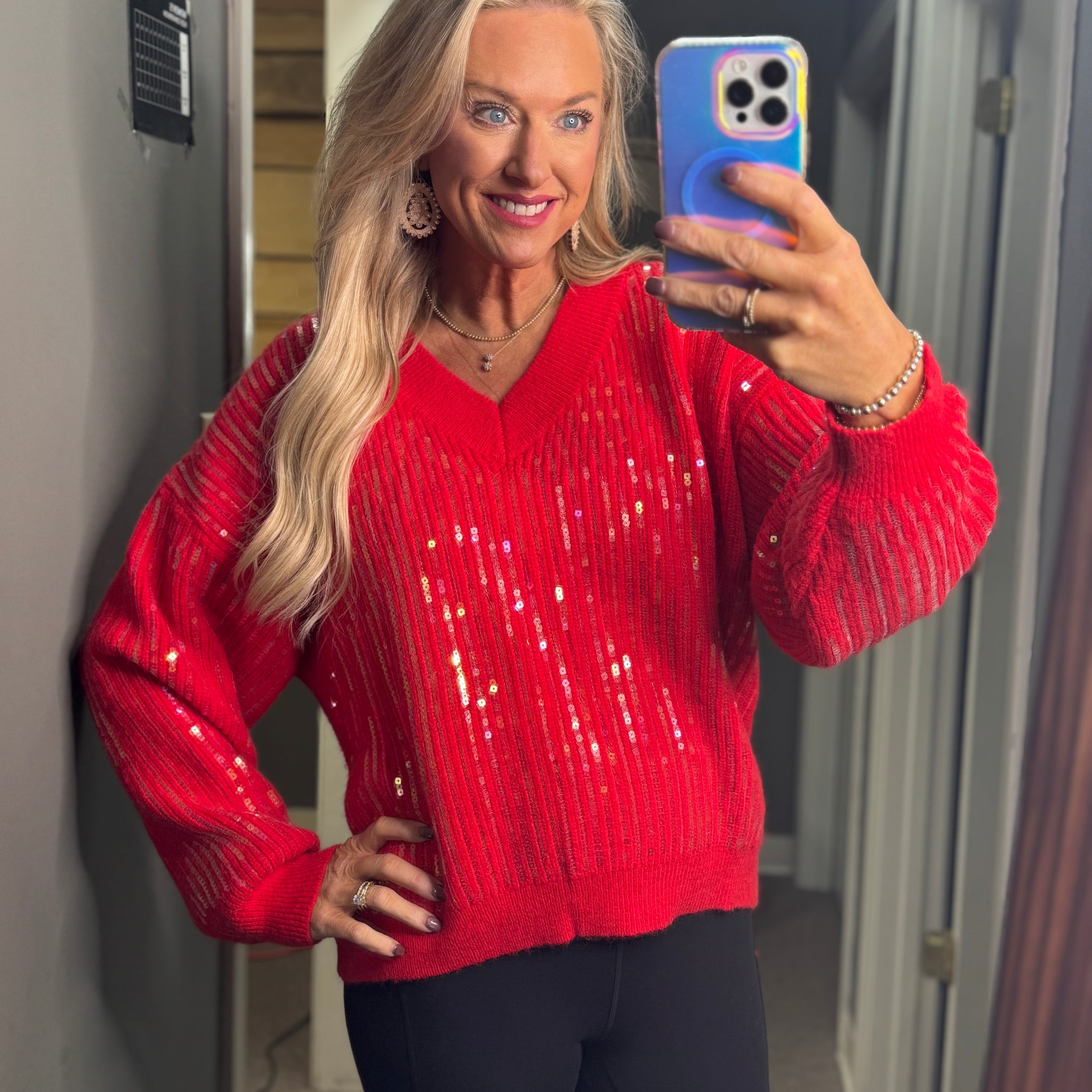 Holiday Sequin Sweater