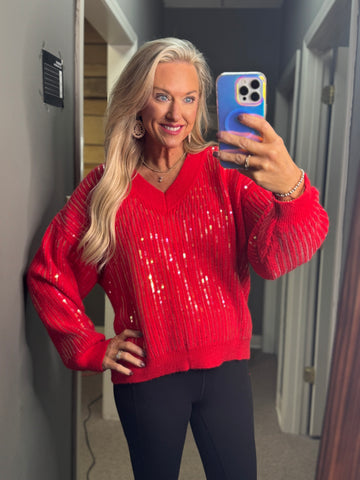 Holiday Sequin Sweater