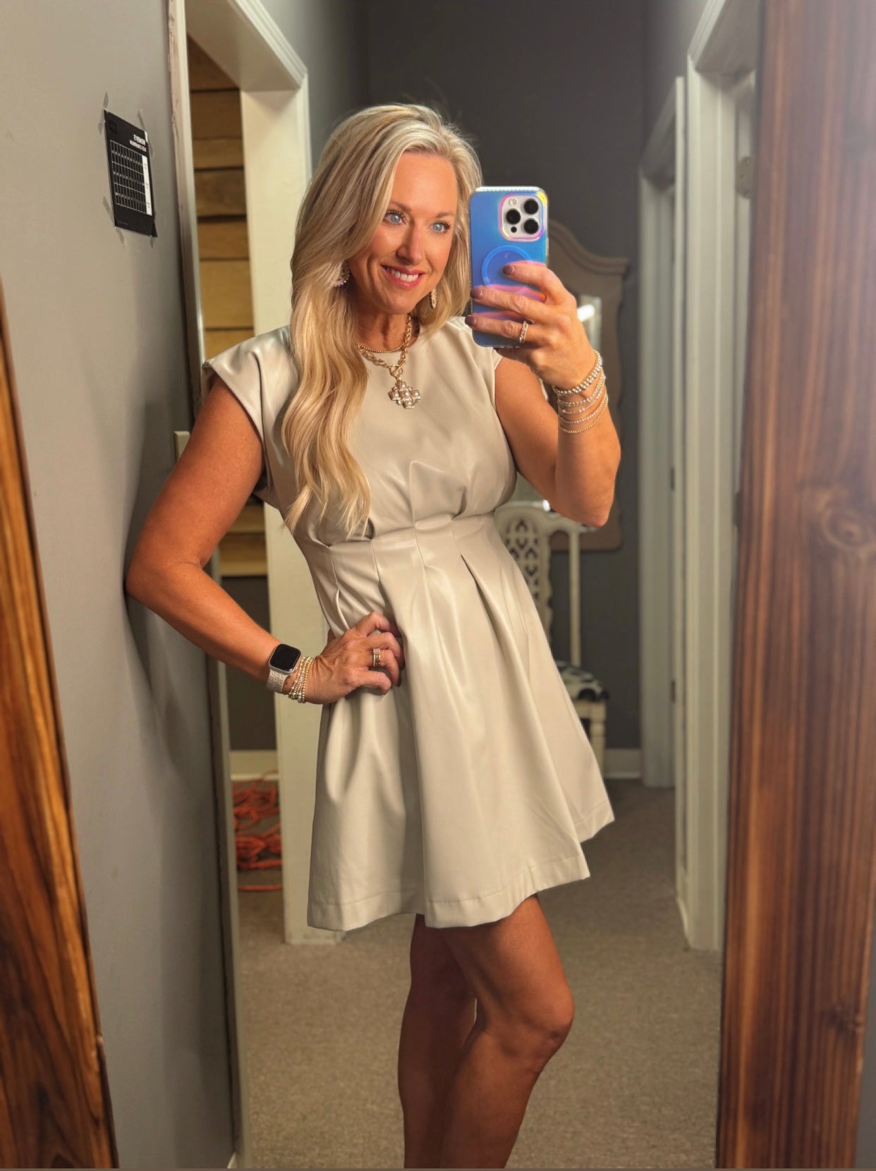 Stunning Faux Leather Dress