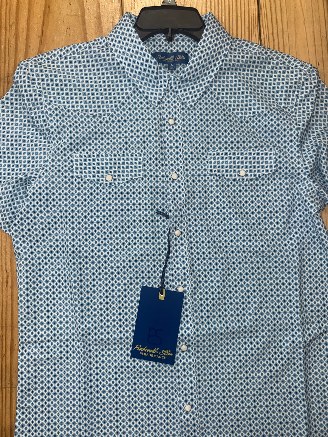 Mens Short Sleeve Snap Button