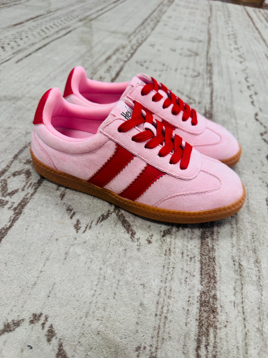 Corky's Heads Up Sneakers - Pink Red Combo