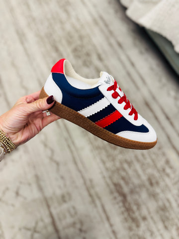 Corky's | Heads Up | Red, Blue, & White