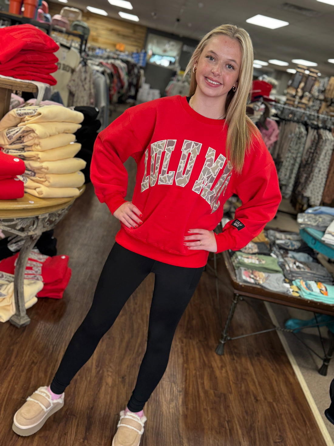 LuLu Mac Sweatshirt | Red | Camo