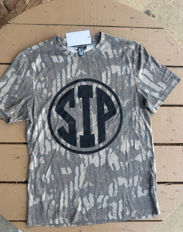 "Sip" Vintage Lowland Camo T-Shirt