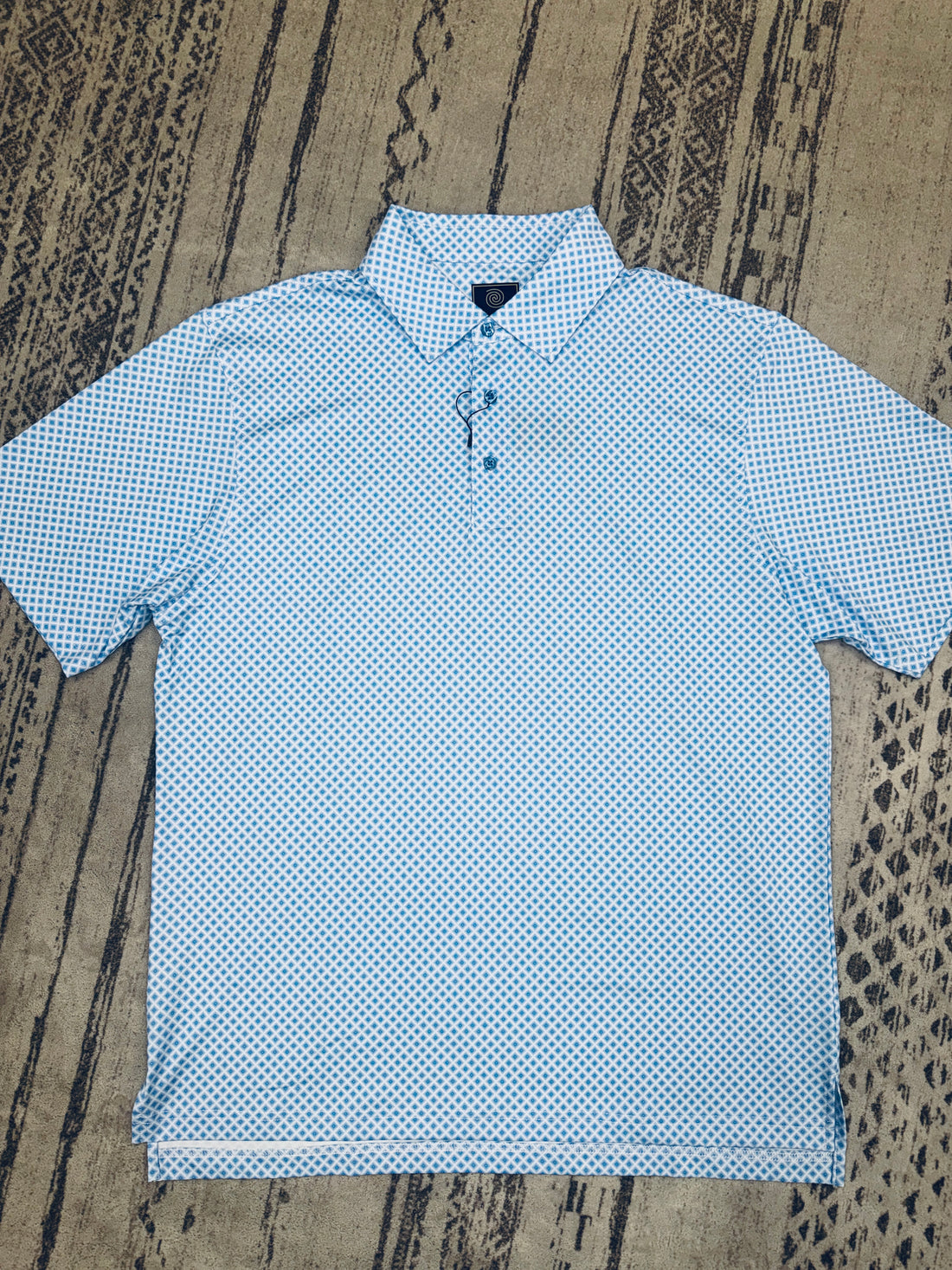 Mini Squares Print Polo