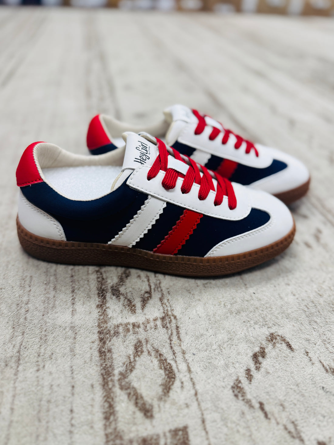 Corky's | Heads Up | Red, Blue, & White