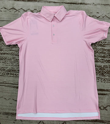 Men's Performance Polo | Micro Pink\White Stripe
