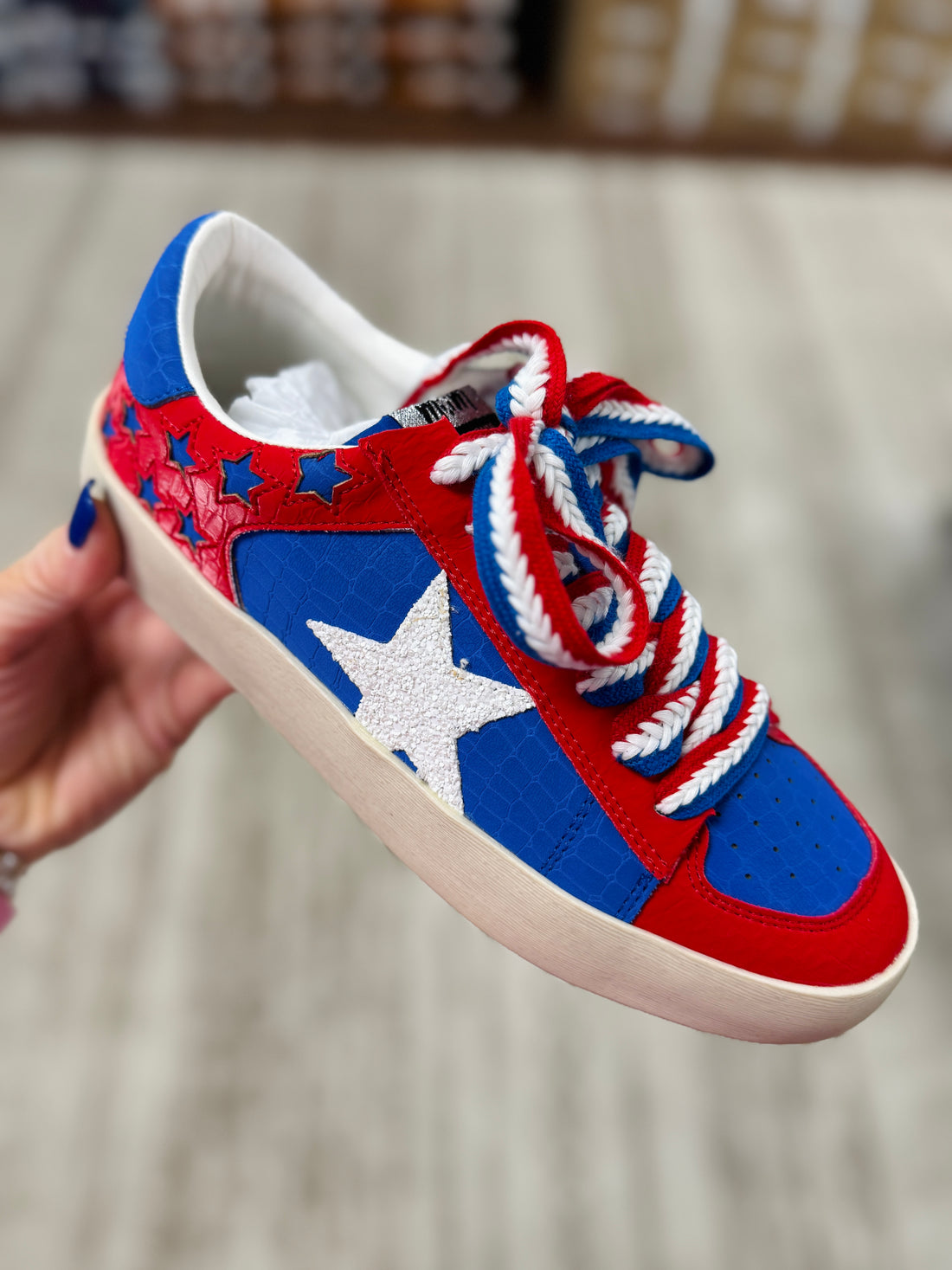 CANDACE - Stellar Sequin Leather Sneakers