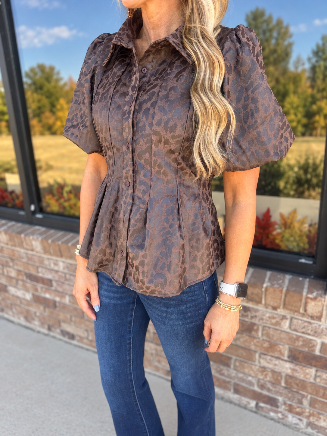 Bold Faux Leather Peplum Top