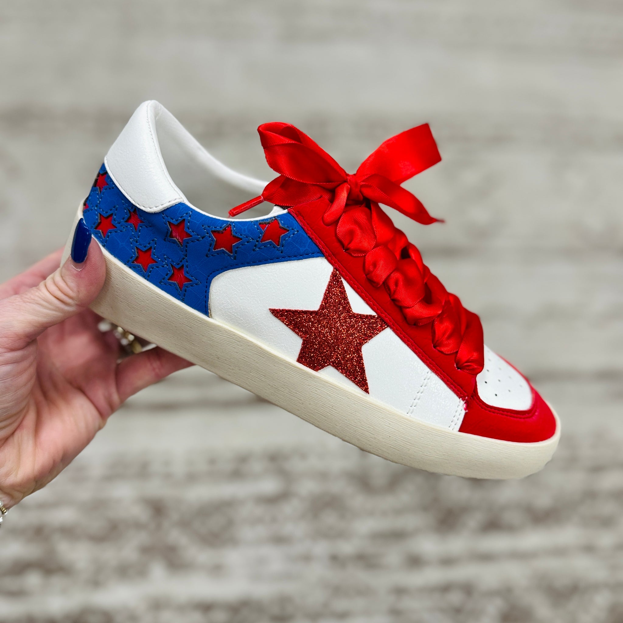 Candace - Stellar Sequin Leather Sneakers