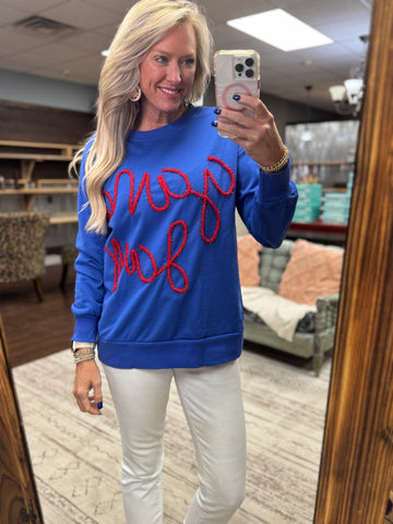 Adorable Game Day Tinsel Sweatshirt