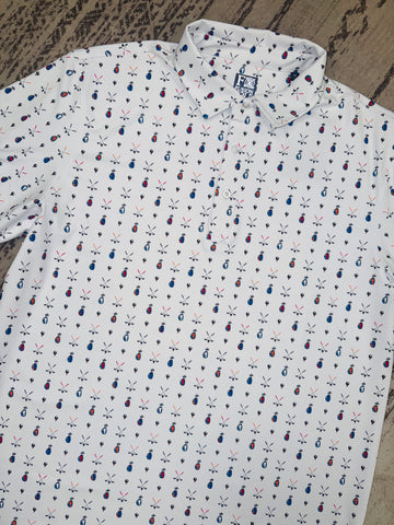 Who's Bag Print Polo