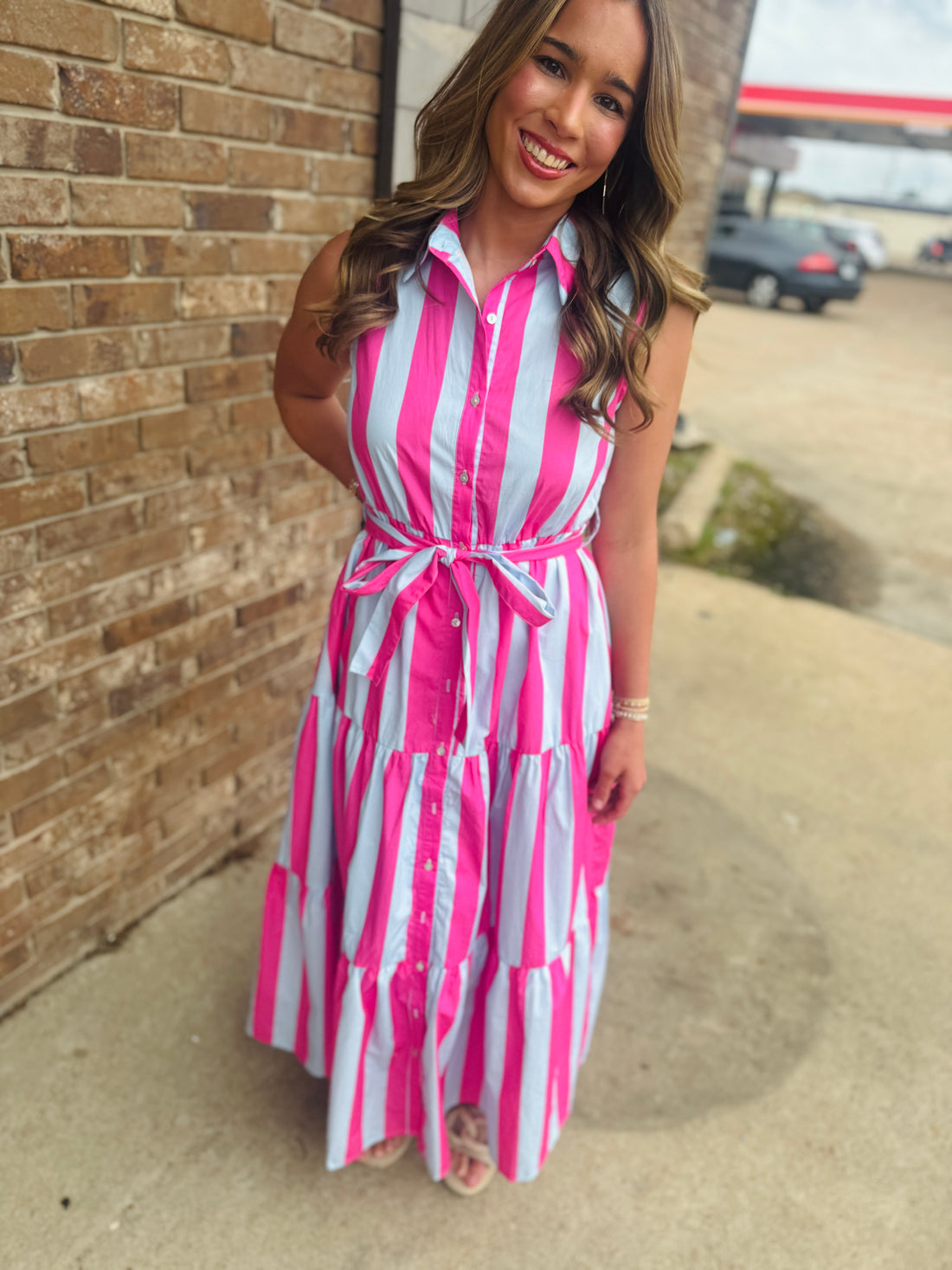 The Bold Striped Maxi Dress