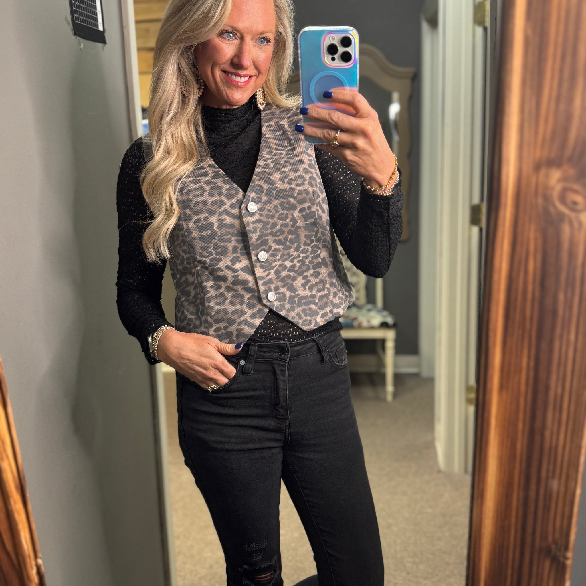 Leopard Print Vest