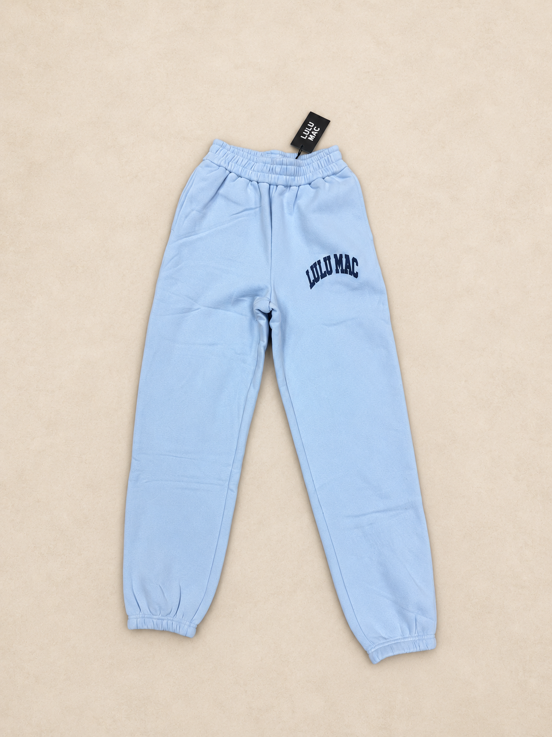 LuLu Mac Puff Letter Sweatpant - Light Blue/Navy