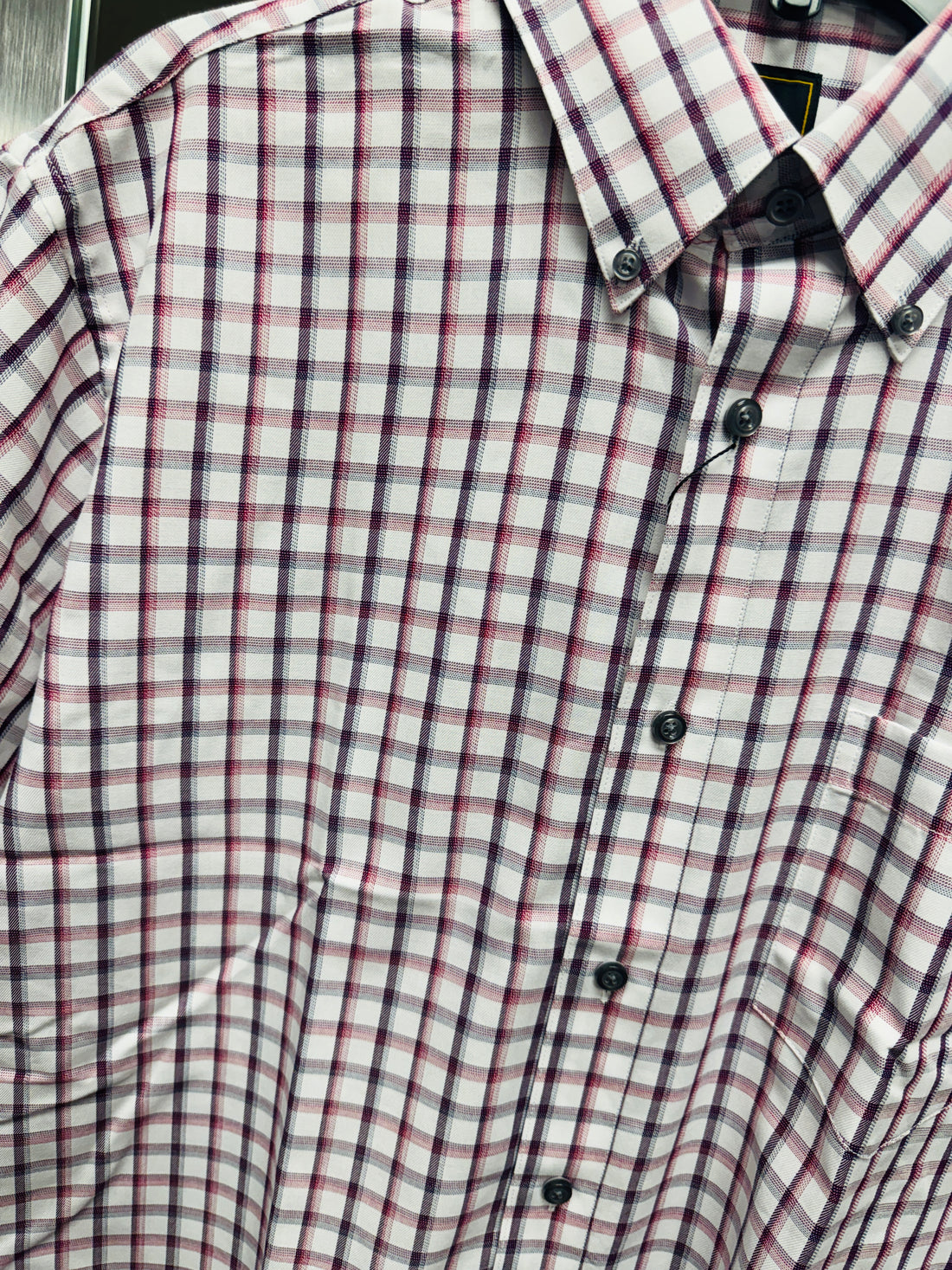 S/S Oxford Check Button Down Shirt