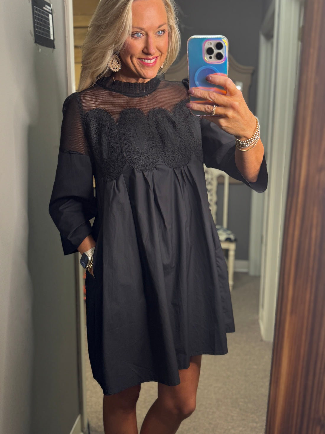 Crochet Lace Babydoll Dress