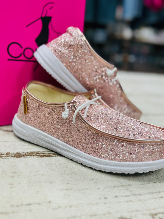 Corky's "Kayak" Light Pink Glitter