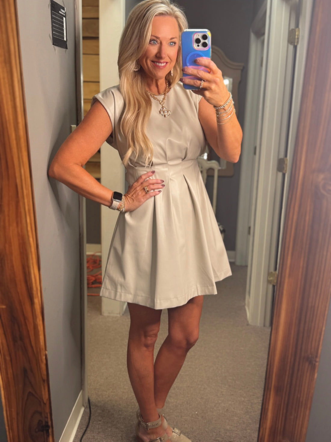 Stunning Faux Leather Dress