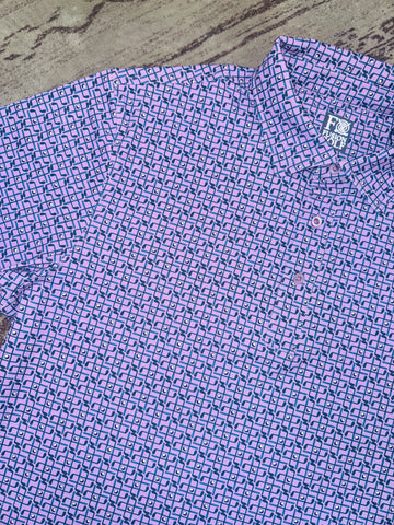 Tic Tac Toe Print Polo