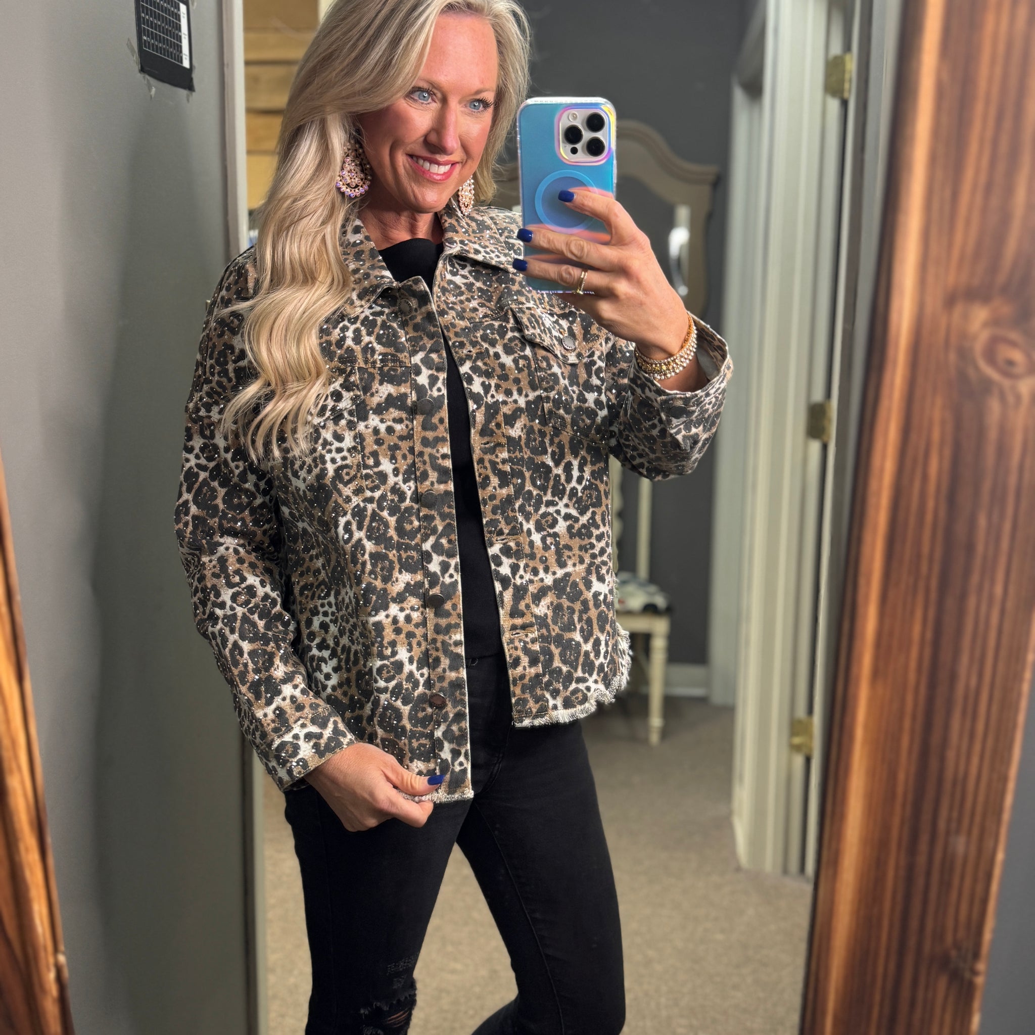 Glitzy Denim Shacket