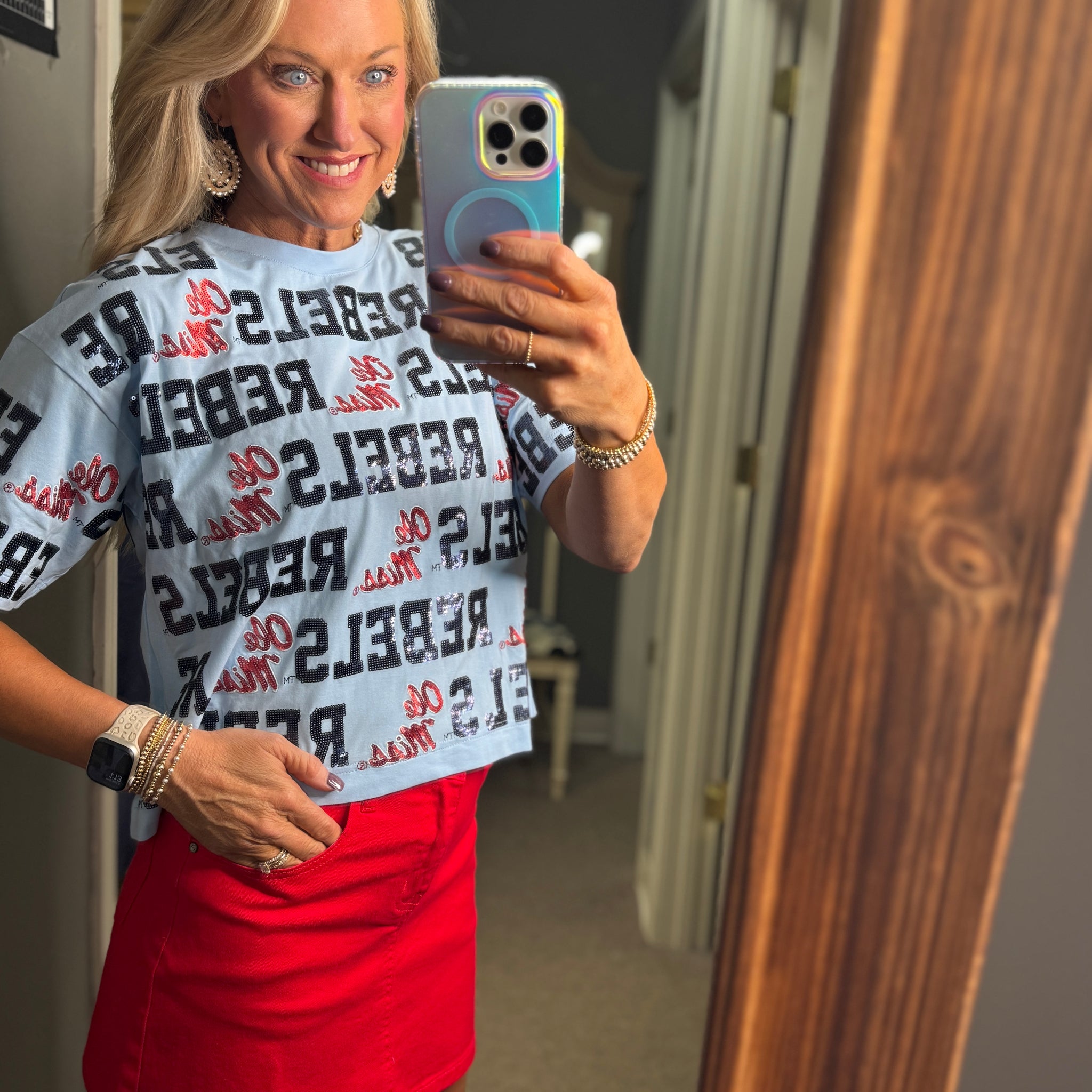 The Sequin Repeat Tee | Ole Miss